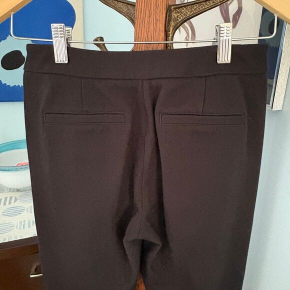 Maeve Anthropologie Ankle-Zip Black Stretch Skinny Pants size 0 - Picture 11 of 14